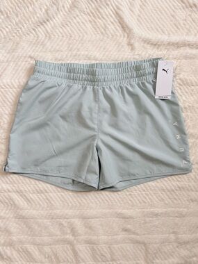 Puma Lively Modern Mint Woven Running Shorts Size S